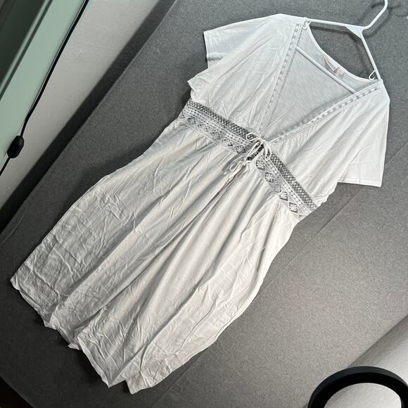 Belle Beach by Kim Gravel Petite Slub Knit Cover Up White, Petite M/L - Picture 4 of 14